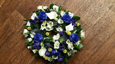 A Blue Rose Wreath