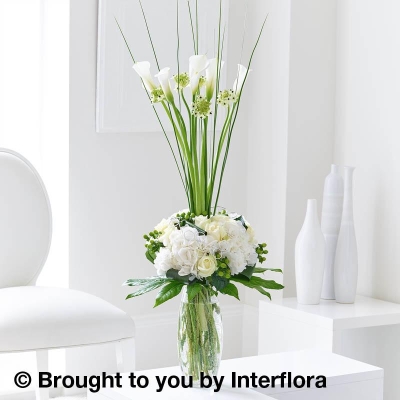 Sophisticated Calla Lily & Rose Vase
